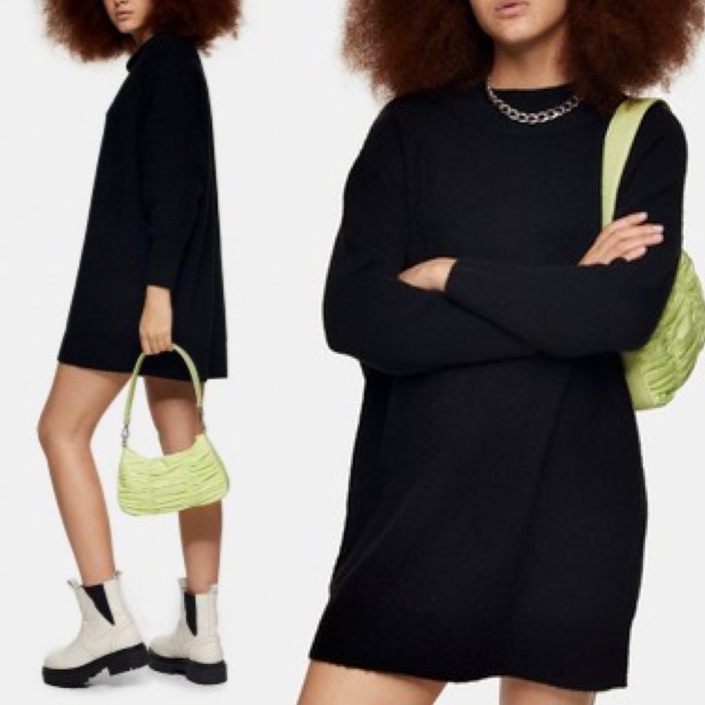 TOPSHOP Oversized Knitted Sweater Mini Dress NWT M